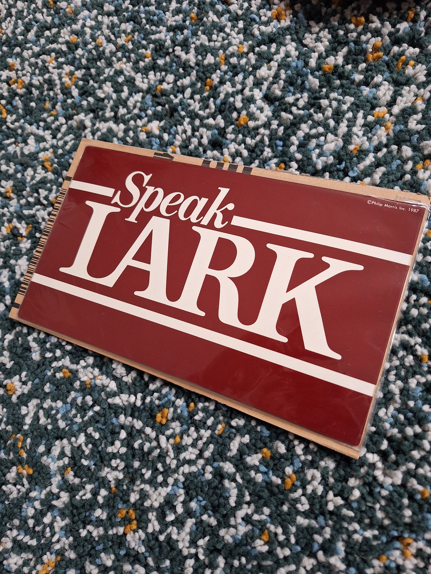 Speak Lark Licence Plate Cover