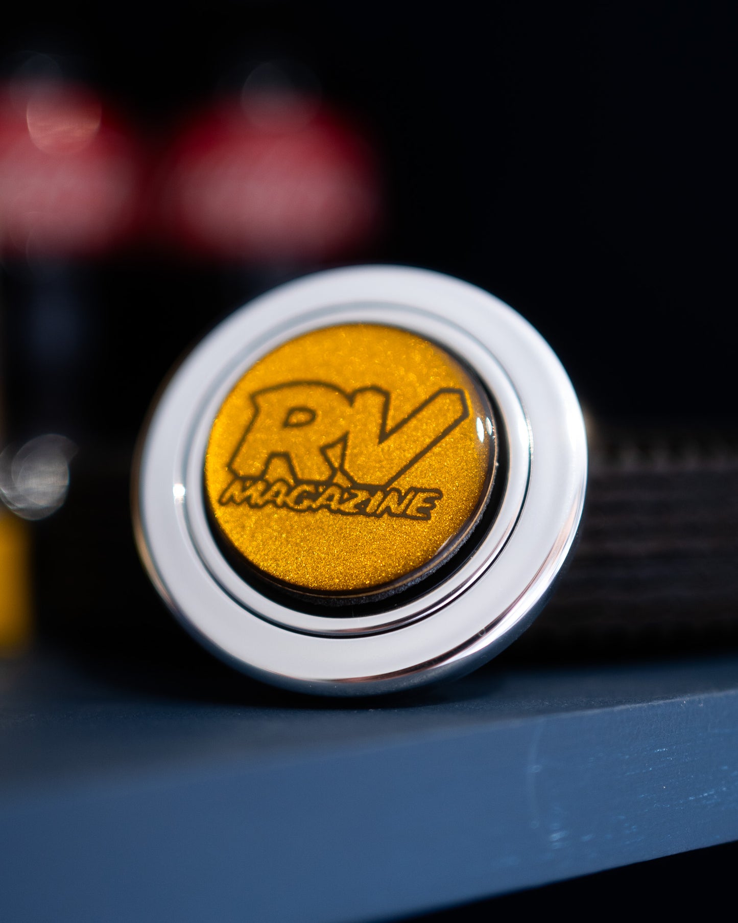 RV Gold/Silver Horn Button