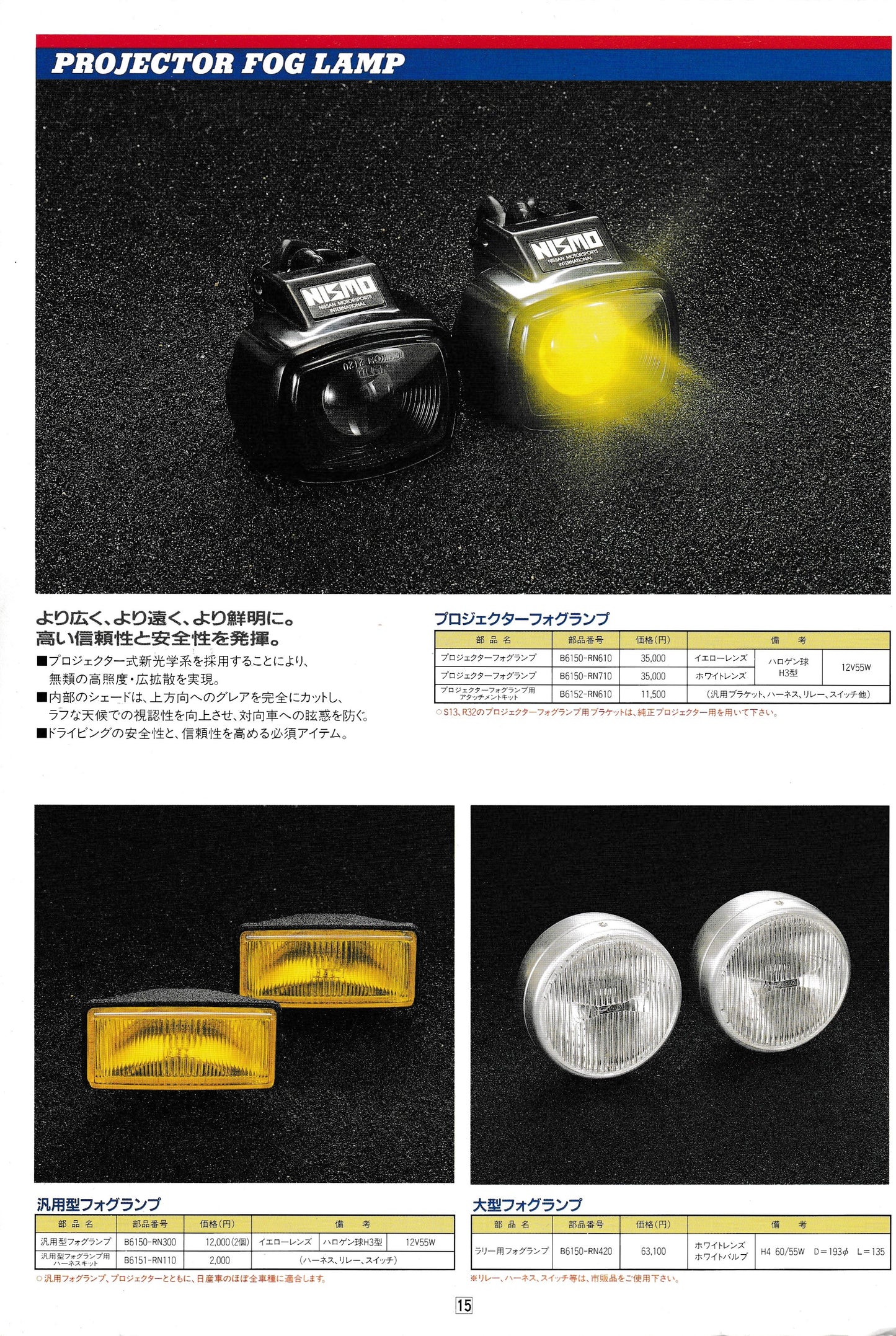Nissan NISMO Sports Driving Parts for Street Use Brochure