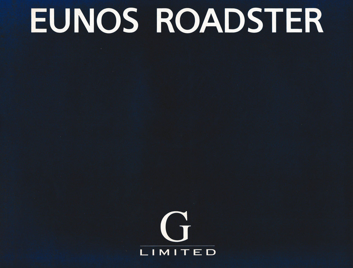 Eunos Roadster G-Ltd Brochure