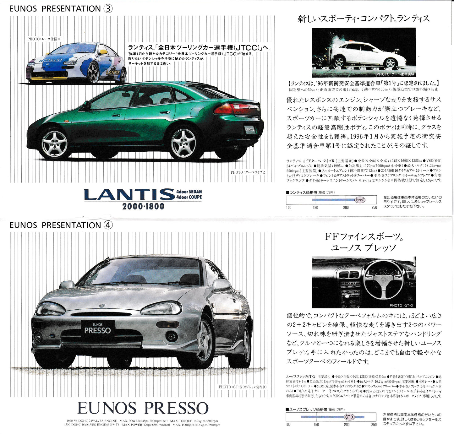 Eunos Presentation Mini Brochures - Roadster Cover