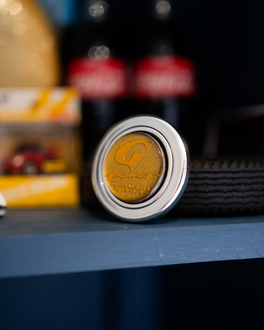 GPower Tanabe Gold/Silver Horn Button