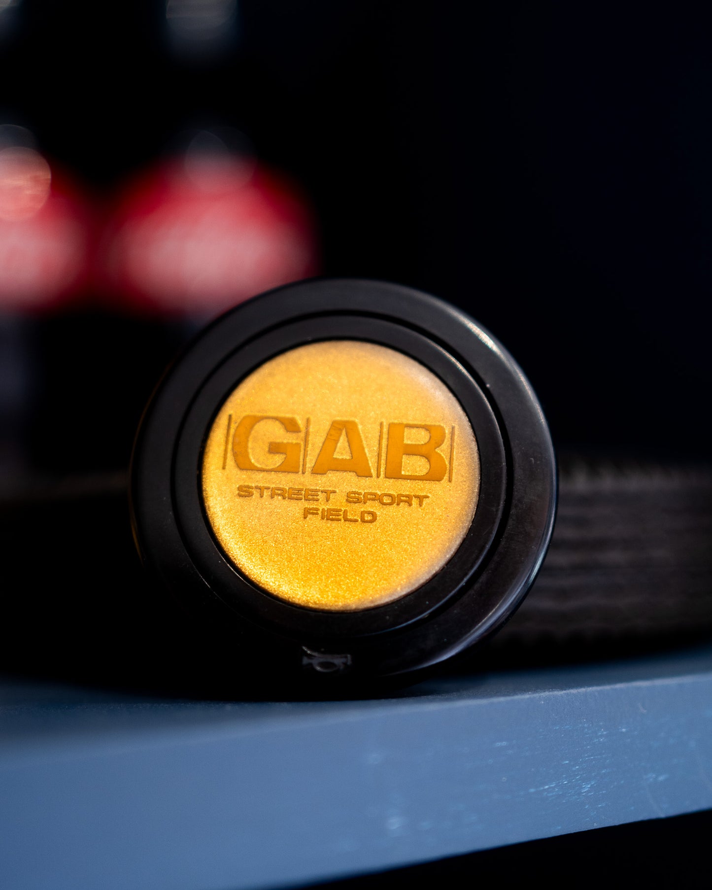 GAB Gold/Black Horn Button
